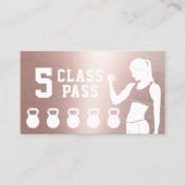 Fitness 5 Class Pass Rose Gold Lounge Treuekarte (Vorderseite)