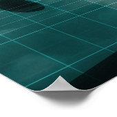 Fitness App Tracker Software Silhouette Illustrati Poster (Ecke)