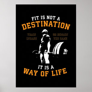 Fitness Art und Weise des Lebens - Training Motivi Poster