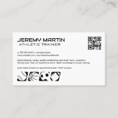 Fitness Athletics Business Card Visitenkarte (Rückseite)