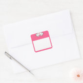 Fitness-Aufkleber für Gewichtsabnahme Quadratischer Aufkleber (Umschlag)