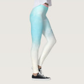 Fitness aus rosa und blauer Baumwolle Leggings (Rechts)