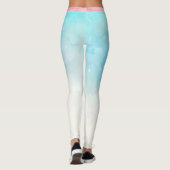 Fitness aus rosa und blauer Baumwolle Leggings (Rückseite)