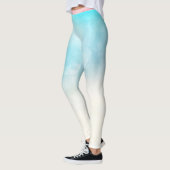 Fitness aus rosa und blauer Baumwolle Leggings (Links)