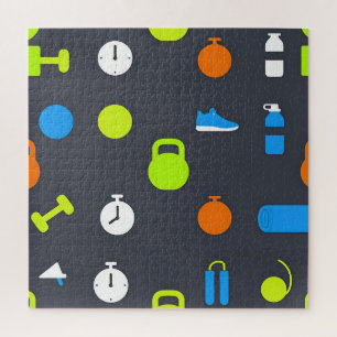 Fitness-Ausrüstung Workout-Muster Puzzle