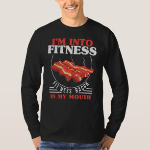 Fitness Bacon in meinem Mund Barbecue Grillen Schw T-Shirt