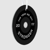 Fitness Barbell 2022 Foto von Christmas Ornament (Vorderseite)