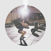 Fitness Barbell 2022 Foto von Christmas Ornament (Rückseite)