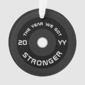 Fitness Barbell 2022 Foto von Christmas Ornament (Vorderseite)