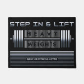 Fitness-Barbell-Design Fußmatte (Vorderseite)