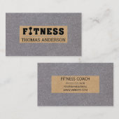 Fitness-Barbell-Logo-Typ Visitenkarte (Vorne/Hinten)
