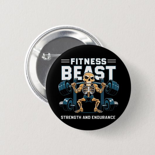 Fitness Beast Button (Vorne & Hinten)