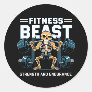 Fitness Beast Runder Aufkleber
