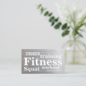 Fitness Beruflich Metal Personal Trainer Visitenkarte (Stehend Vorderseite)