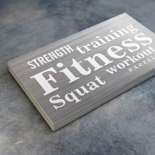 Fitness Beruflich Metal Personal Trainer Visitenkarte