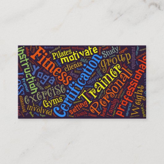 Fitness-berufliche Geschäfts-Karte Visitenkarte (Vorderseite)