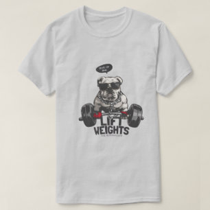 Fitness-Biest Bulldog-Gewichtheben Lustige Fitness T-Shirt