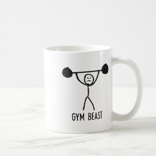 Fitness-Biest Lustige Bodybuilding-Übung Fitness A Kaffeetasse