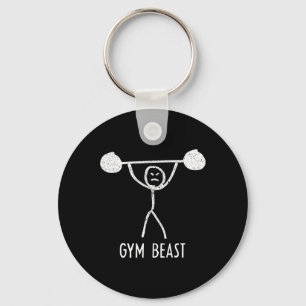 Fitness-Biest Lustige Bodybuilding-Übung Fitness A Schlüsselanhänger