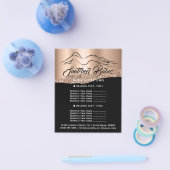 Fitness Body Gebäude WELLNESS-CENTER Logo Rose Gol Flyer (Einzeln)