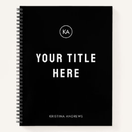 Fitness Body Measurement Tracker Mit Monogramm Notizblock