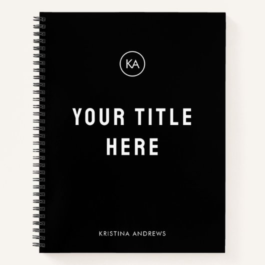 Fitness Body Measurement Tracker Mit Monogramm Notizblock (Vorderseite)