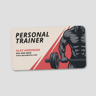 Fitness & Bodybuilding Personal Trainer Visitenkarte