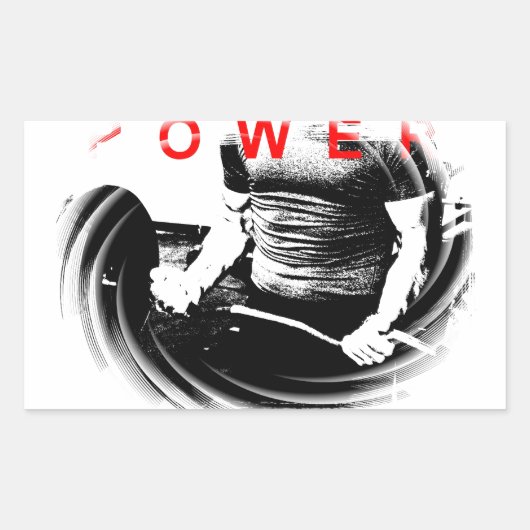 Fitness Bodybuilding Rechteckiger Aufkleber (Vorderseite)