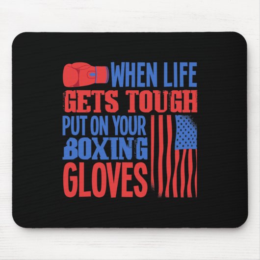 Fitness Boxring - Boxhandschuhe - Ich liebe Kickb Mousepad (Vorne)