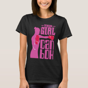 Fitness Boxring Girl mit Handschuhen I Liebe Kickb T-Shirt