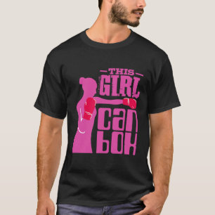Fitness Boxring Mädchen mit Handschuhen - Ich lieb T-Shirt