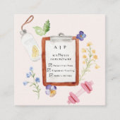 Fitness Branding | QR-Code für Wellness-Coach Quadratische Visitenkarte (Vorderseite)