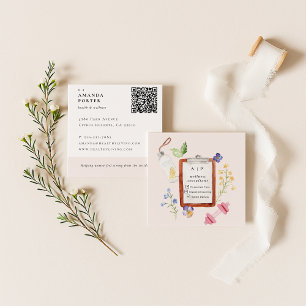 Fitness-Branding Wellness-Coach-QR-Code Quadratische Visitenkarte