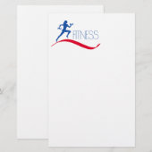 Fitness Briefpapier (Vorne/Hinten)