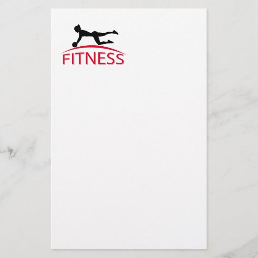 Fitness Briefpapier (Vorderseite)