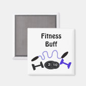 Fitness Buff mit Workout Gear Magnet (Vorderseite/Rückseite)