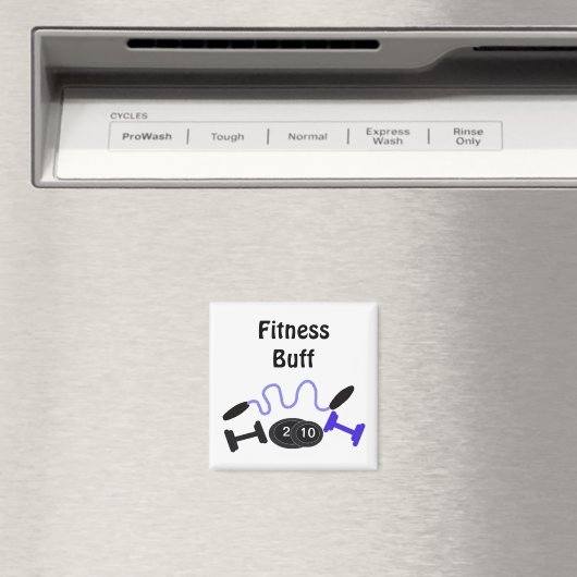Fitness Buff mit Workout Gear Magnet (In Situ (Geschirrspüler))