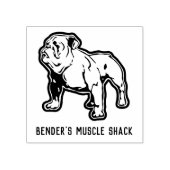 Fitness Bulldog Individuelle Name oder Business Wo Gummistempel (Prägung)