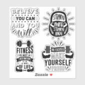 Fitness Bundle Trainieren Sie Fitnessstudio Set Mo Aufkleber (Blatt)