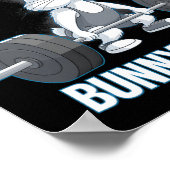 Fitness Bunny Bodybuilder Pull Strong Bunny Gains Poster (Ecke)