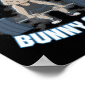 Fitness Bunny Bodybuilder Pull Strong Bunny Gains Poster (Ecke)