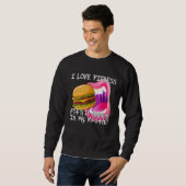 Fitness Burger In My Mouth Gym and Workout Sweatshirt (Vorne ganz)