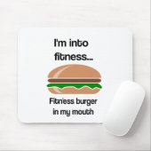 Fitness-Burger-lustiges Zitat Mousepad (Mit Mouse)