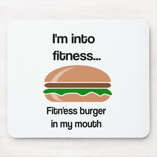 Fitness-Burger-lustiges Zitat Mousepad (Vorne)