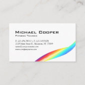Fitness Business Card Rainbow Wave Dance Visitenkarte (Rückseite)