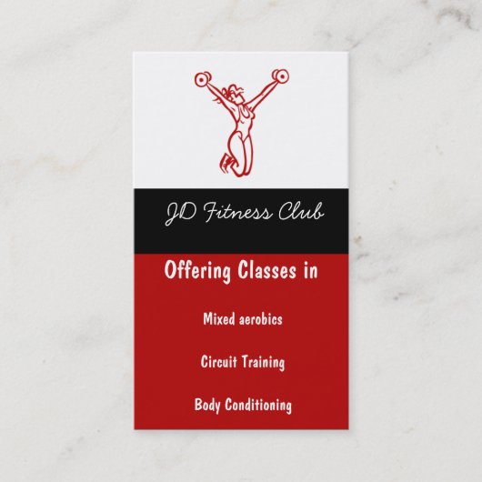 Fitness Business Cards Visitenkarte (Vorderseite)