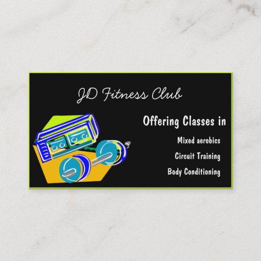 Fitness Business Cards Visitenkarte (Vorderseite)