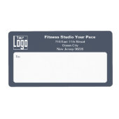 Fitness Business Logo Grey White Shipping (Vorne)