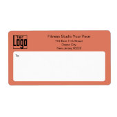 Fitness Business Logo Orange Black Shipping (Vorne)