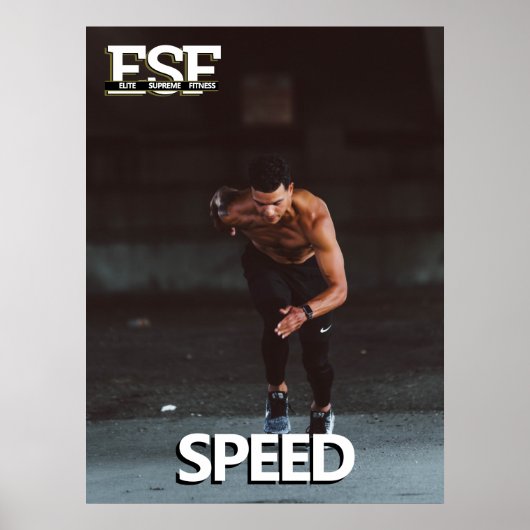 Fitness Business Logo Speed Poster (Vorne)